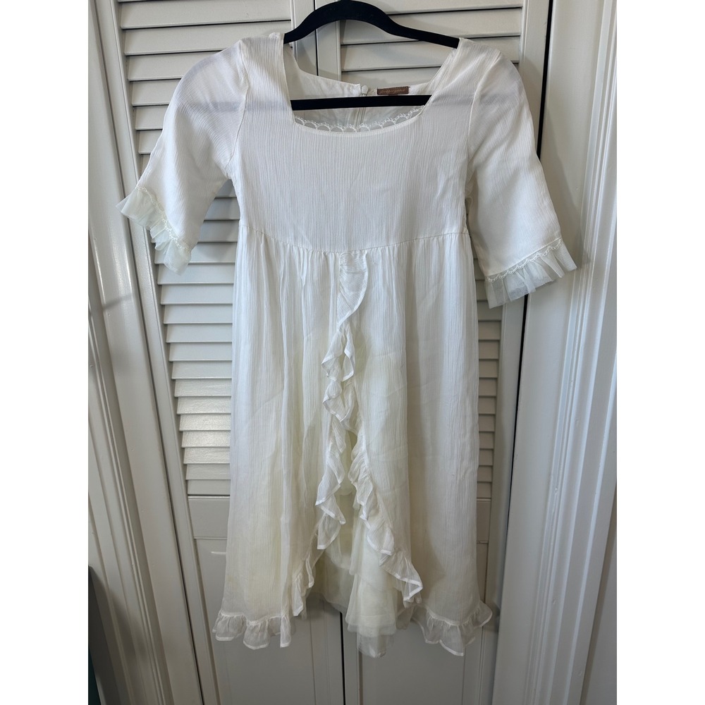 I Love Gorgeous Girls Ruffle Chiffon Tulle Dress Special Occasion Size 10-11